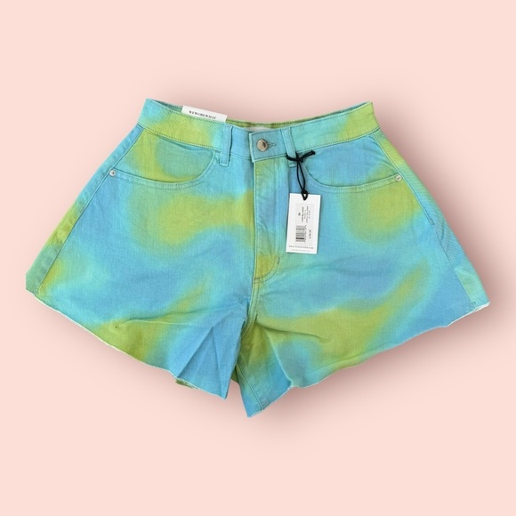 NWT Revolve WeWoreWhat Tie Dye Flare Bell Shorts - Picture 3 of 5